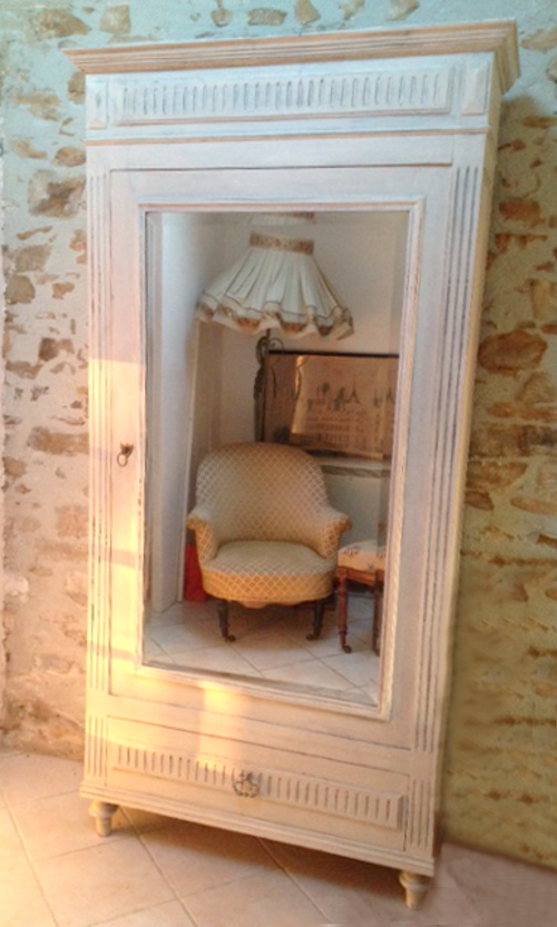 french antique single door Henri II armoire